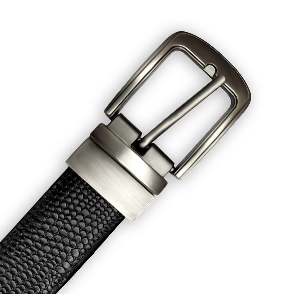 Milled Pattern Premium Leather Belt